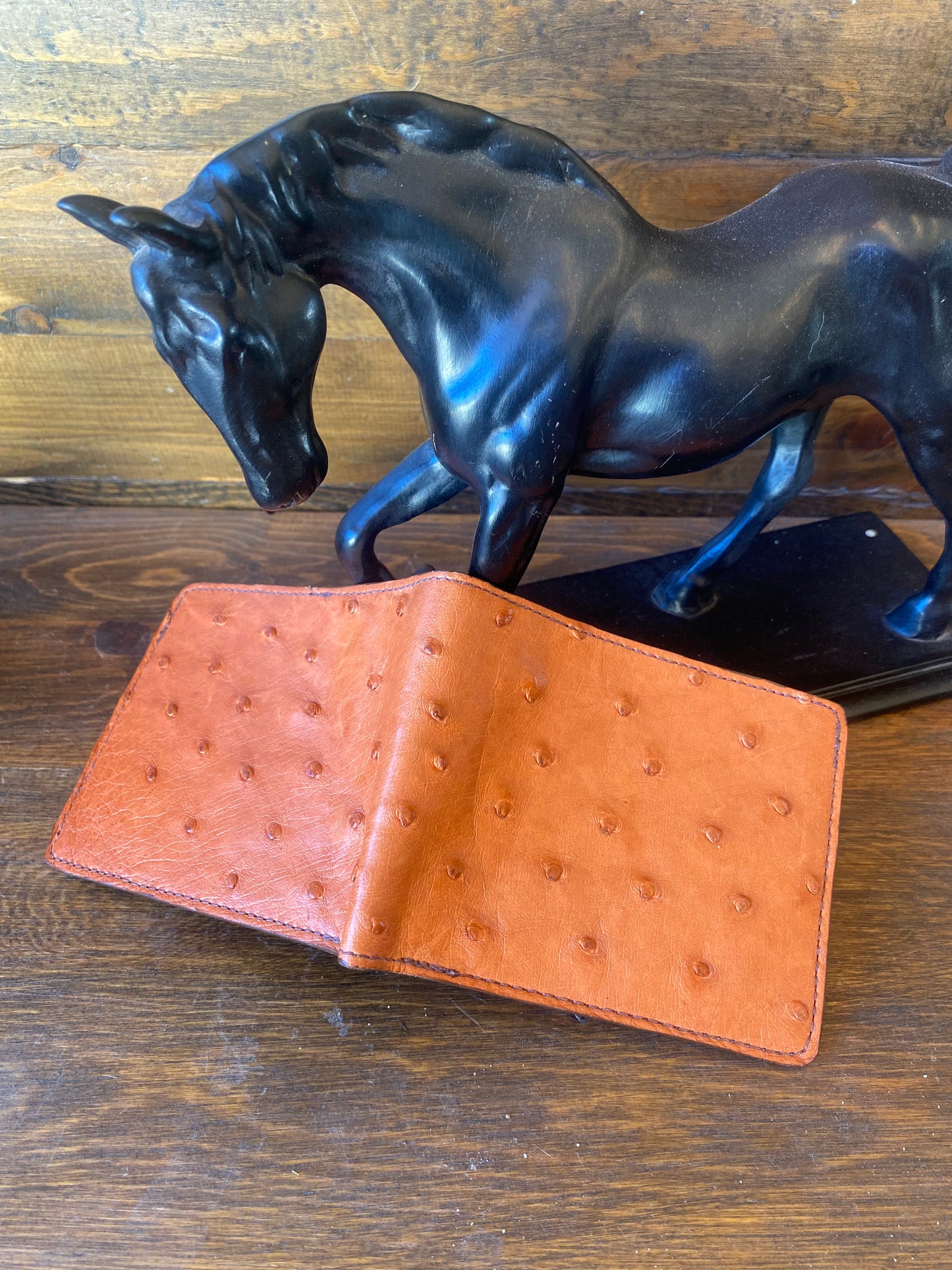 Coñac full ostrich wallet