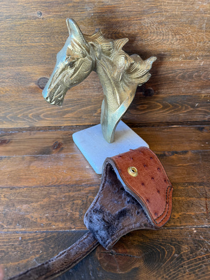 Gerbera/gold ostrich skin compact holster (1911)