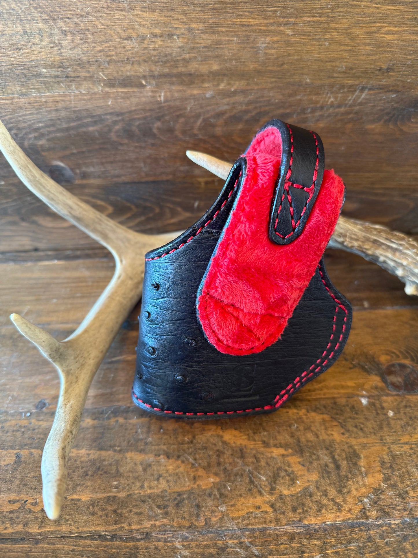 Black/Red Ostrich skin compact holster ( Beretta)