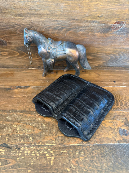Black crocodile 2 magazine compact holster (1911)
