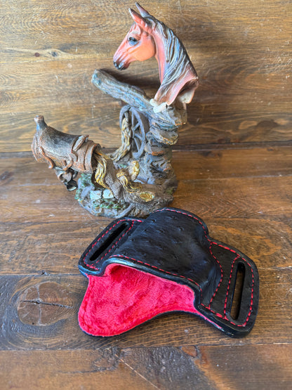 Black/red ostrich skin bikini holster (1911)