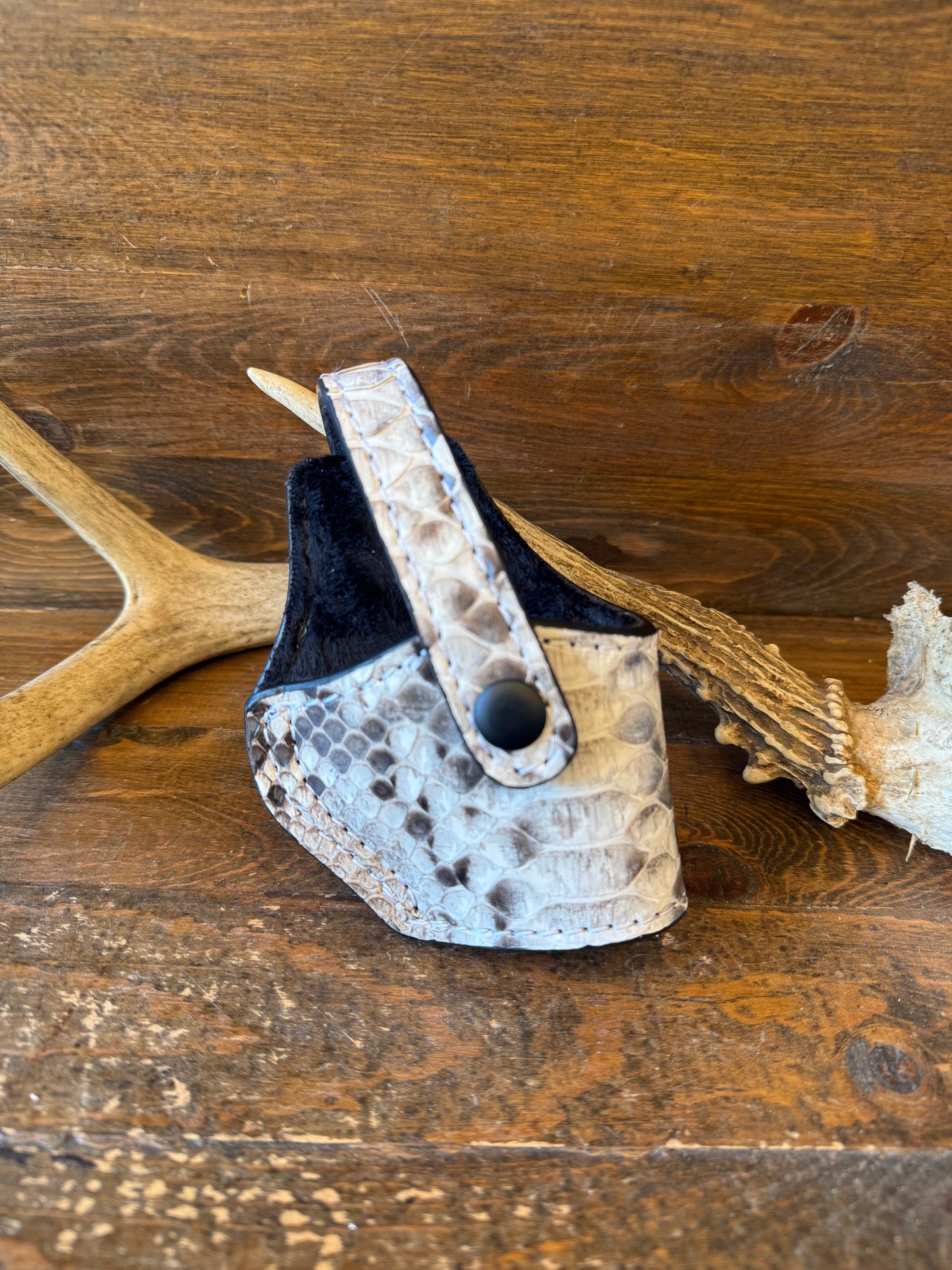 Natural/Black snake skin compact holster (1911) (High-Power)