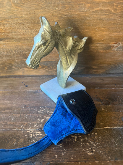 Black/Blue crocodile belly compact holster ( 1911, High Power )