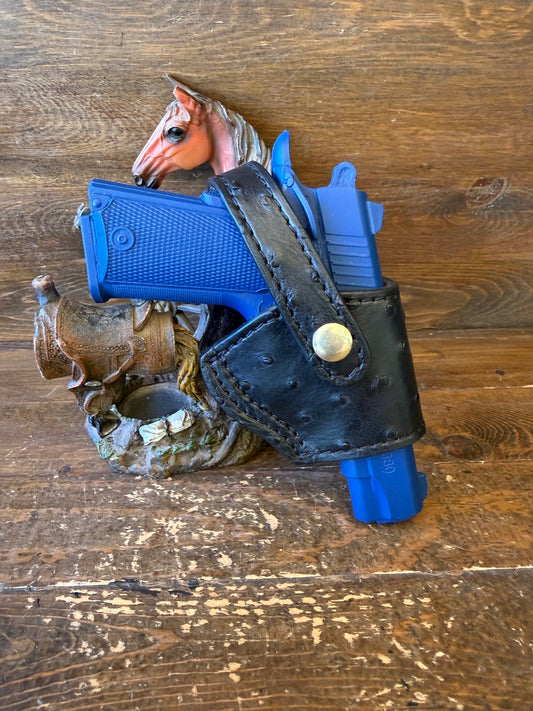 Black ostrich skin compact holster ( Black label 380 / 1911-22 )