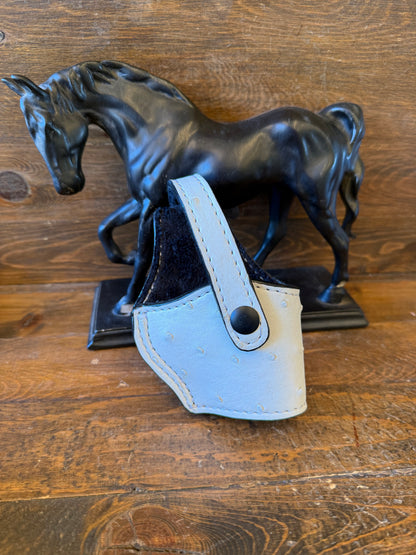 White/ Black ostrich skin compact holsters (1911)