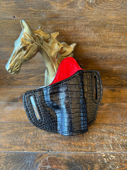 Black/Red Crocodile luxury holster (1911)