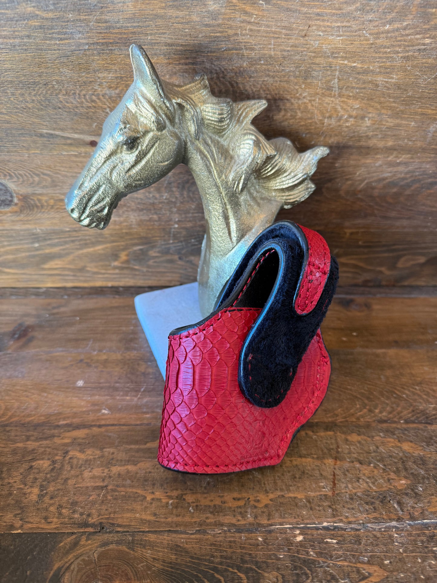 Matte red Snake skin compact holster (1911)