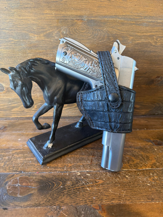 Black crocodile tail compact holster (1911)