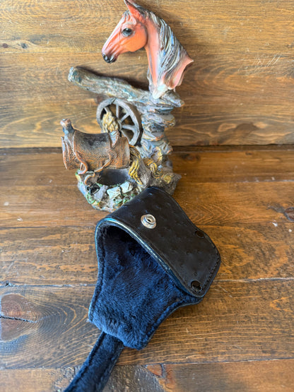 Black/Black Ostrich skin luxury compact holster (1911)