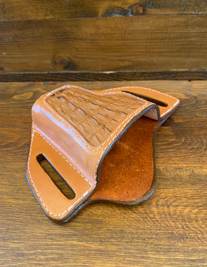 Crocodile tail brown holster (1911)