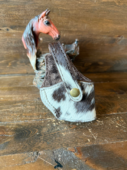Brown/white cowhide compact holster (1911)