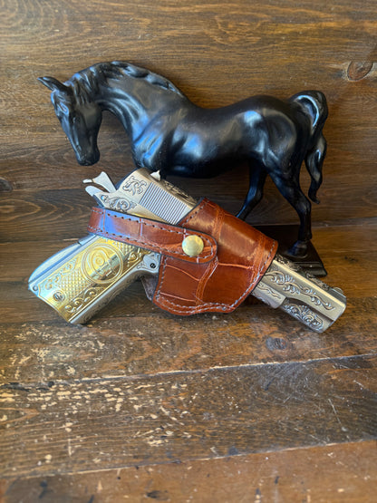 Conac/Gold alligator compact holster (1911)