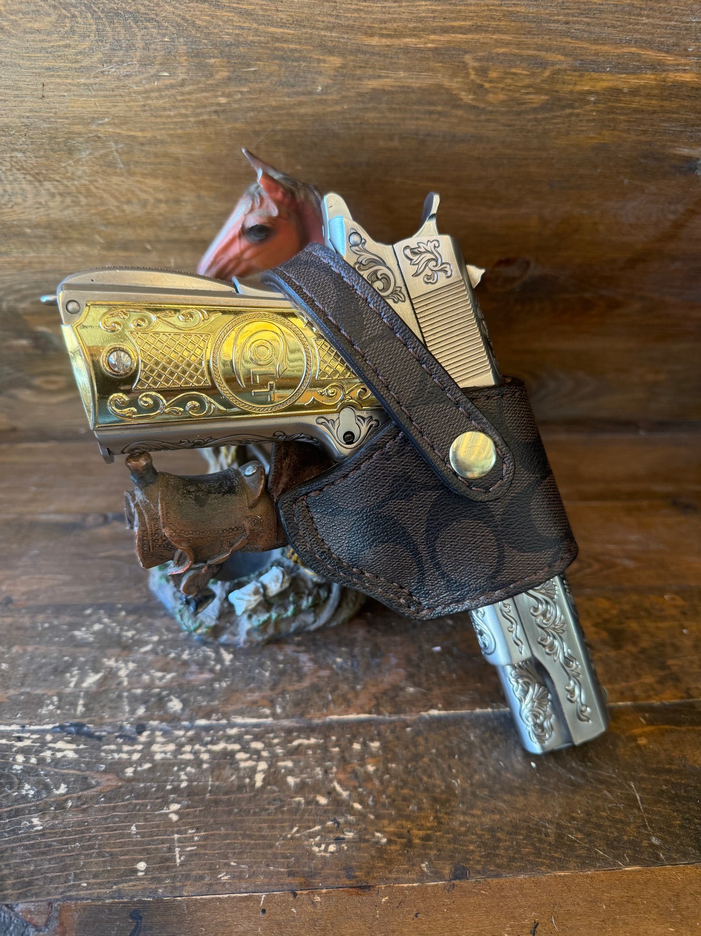 Brown Coach luxury compact holster ( 1911, High power )