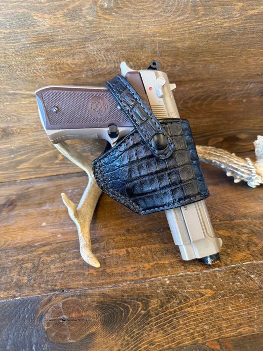 Black Crocodile Belly compact holster ( Beretta )