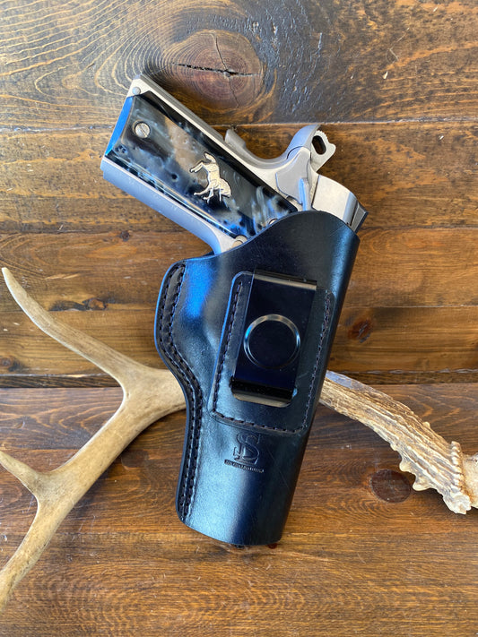 IWB Black leather natural interior holster (1911)