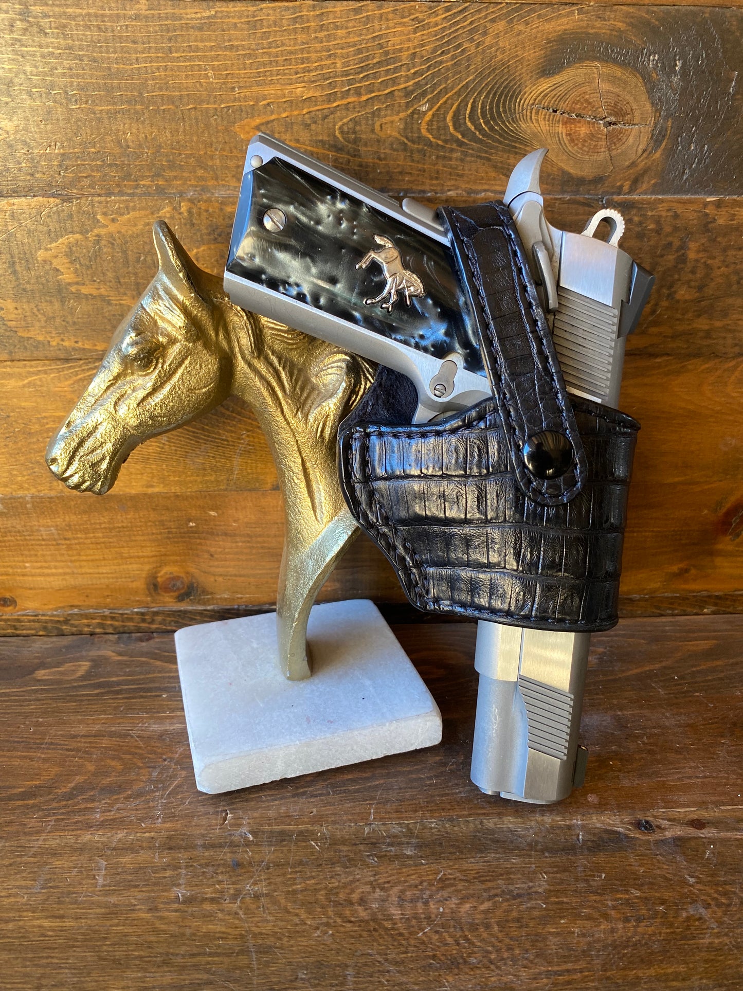 Black Crocodile belly compact holster (1911) -2