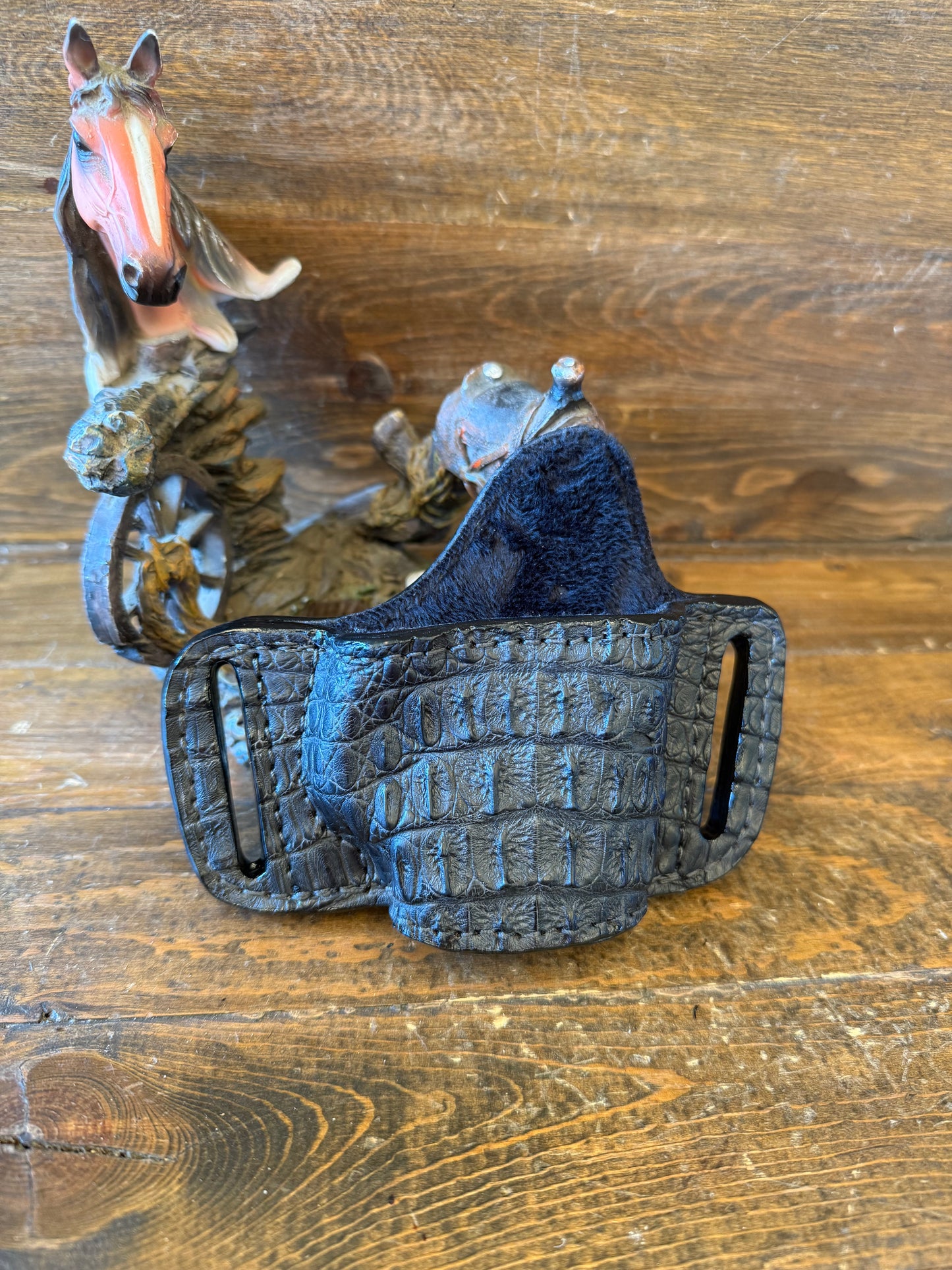Black Crocodile hornback bikini holster (1911)