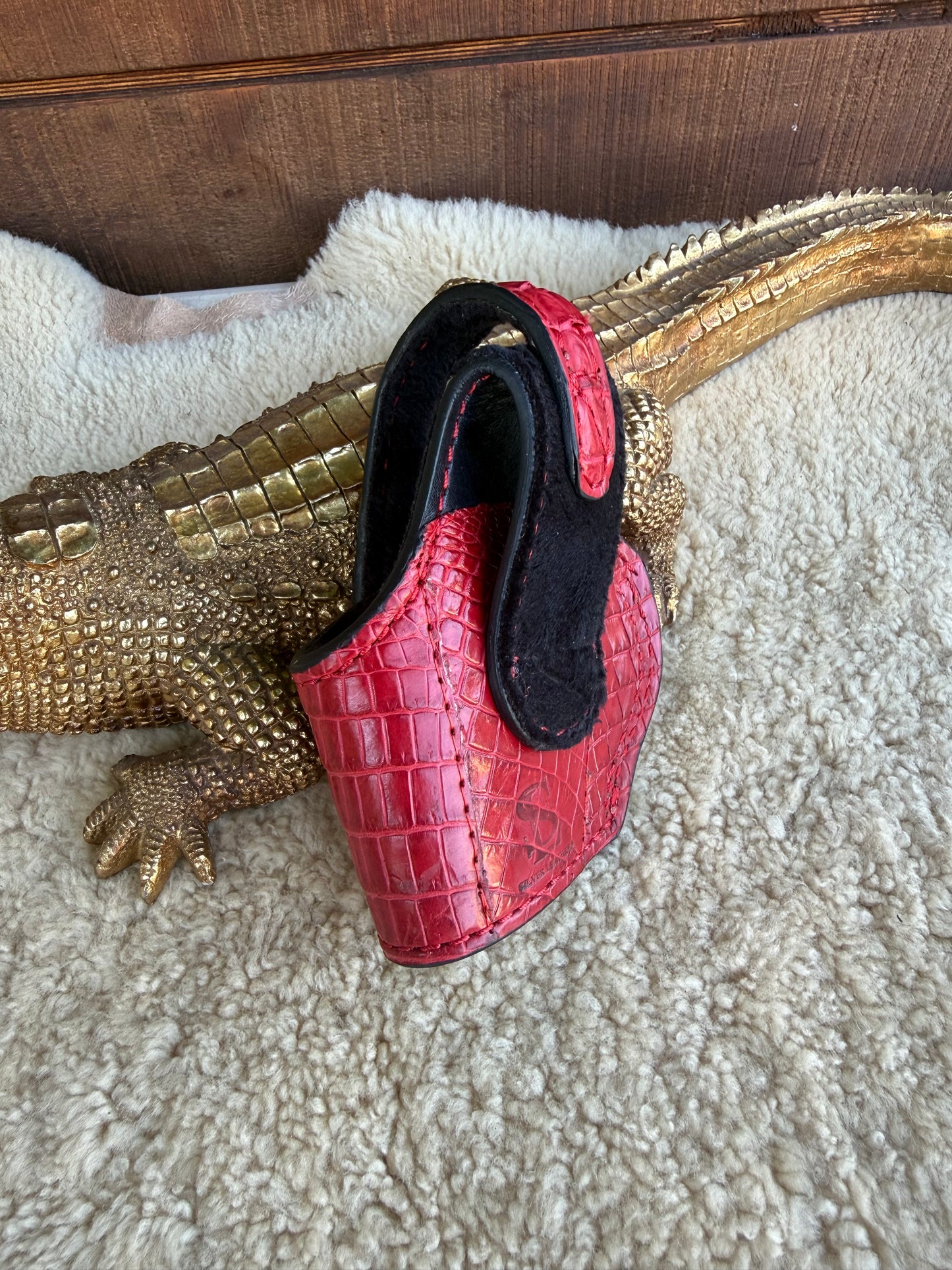 Red Nile Crocodile Hornback compact holster ( 1911, High-power )