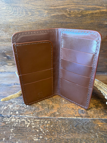 Chocolate Brown Crocodile Belly Rodeo long Wallet
