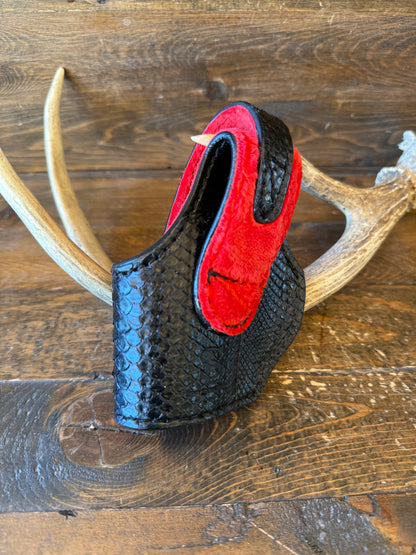 Black/Red snake skin luxury compact holster (1911)