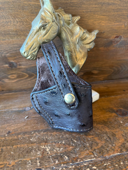 Nicotine brown ostrich compact holster (1911)
