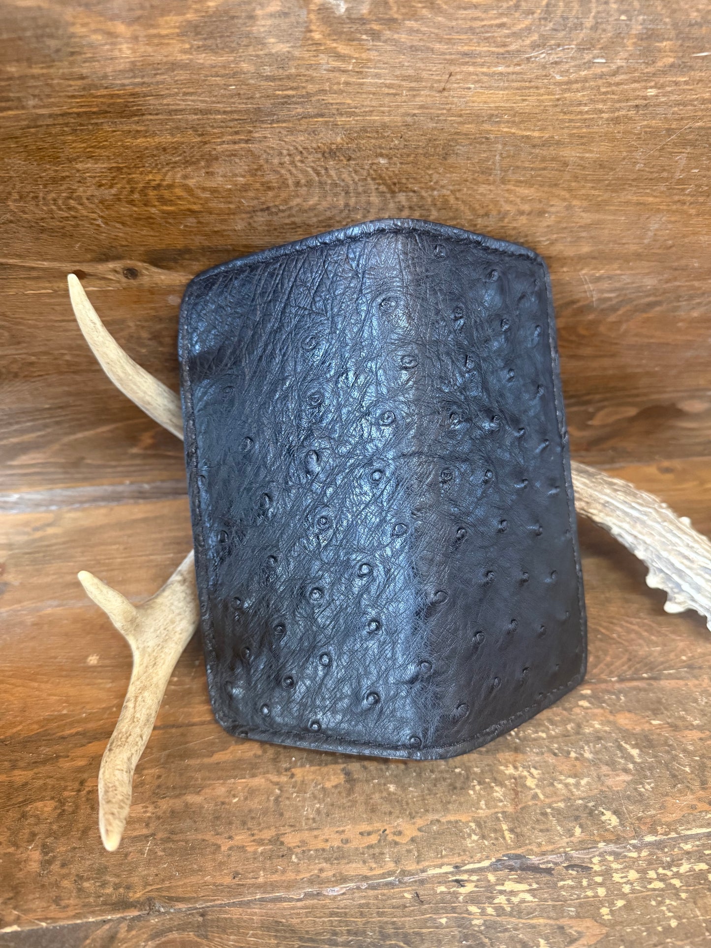 Ostrich skin Deluxe Rodeo wallet in/out