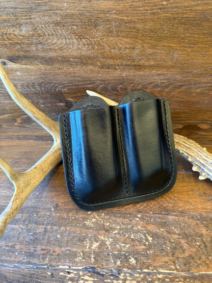 Black veg tan leather double magazine  holster ( 1911 )