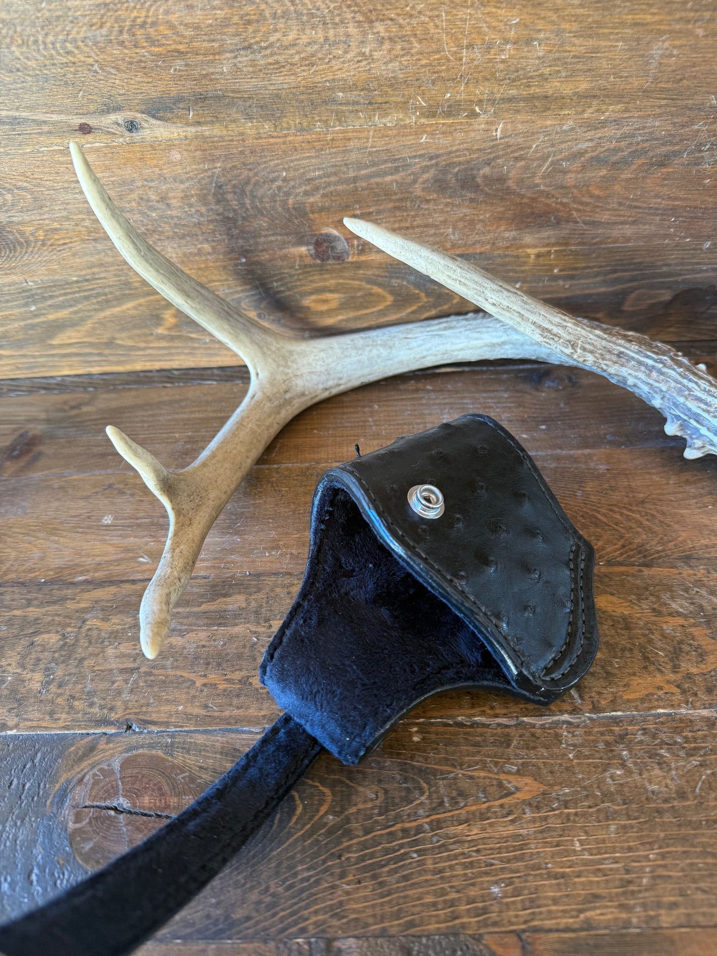 Black/chrome Ostrich compact holster ( Beretta )