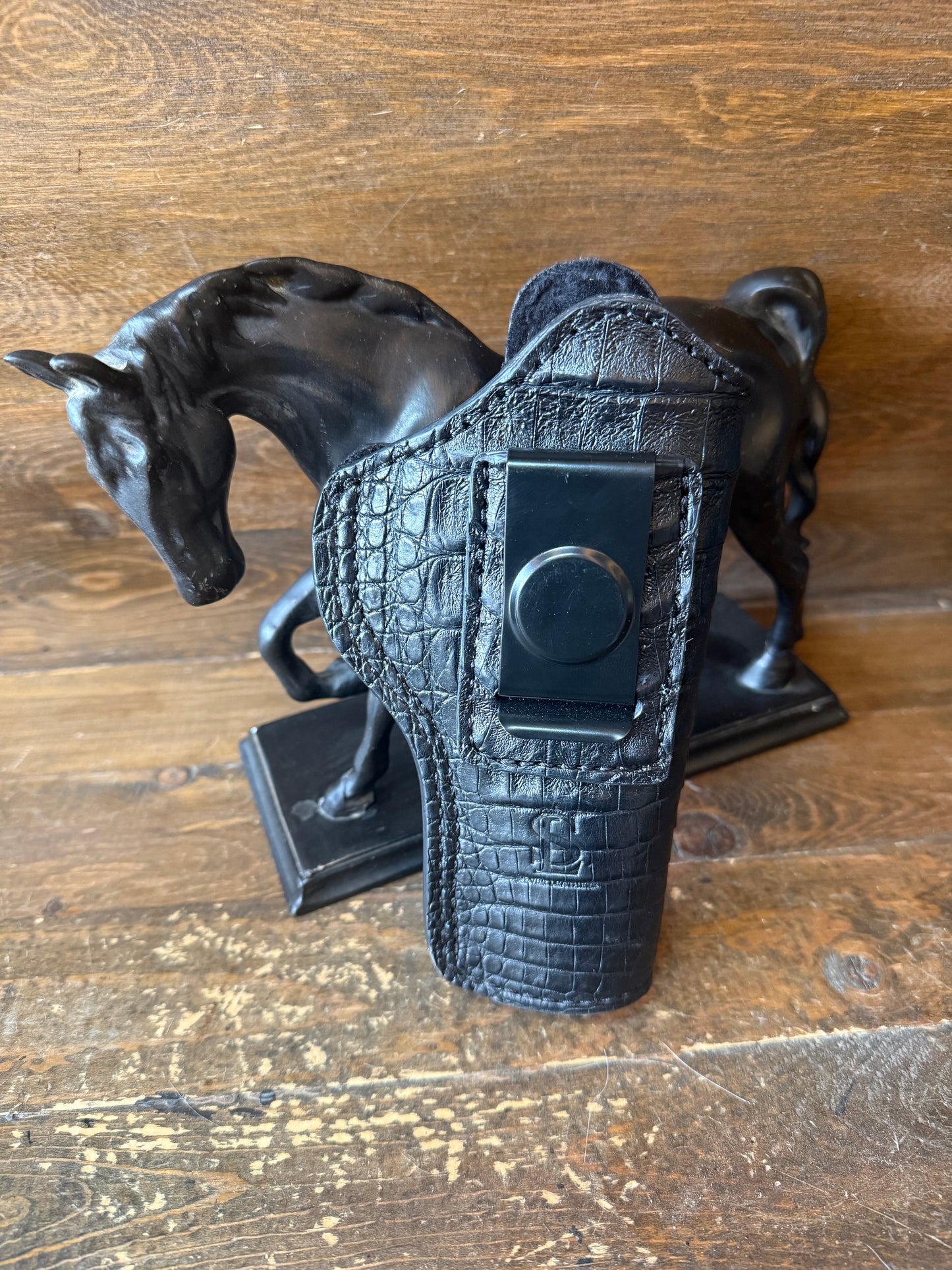 IWB Black crocodile belly luxury holster (1911)