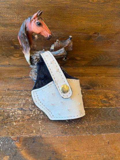 White/bone ostrich compact holster (1911)