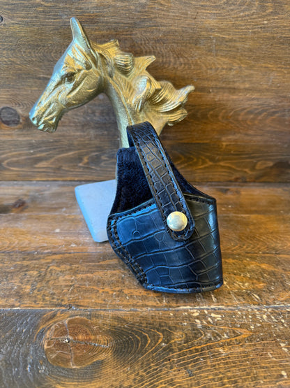 Black/gold alligator belly skin compact holster (1911)