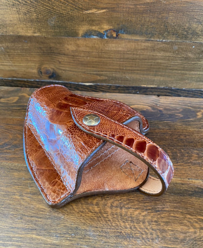 Brown ostrich leg holster (1911)