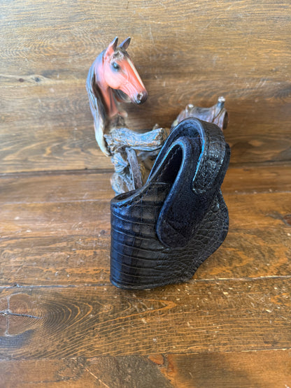 Black Crocodile belly compact holster (1911) -2