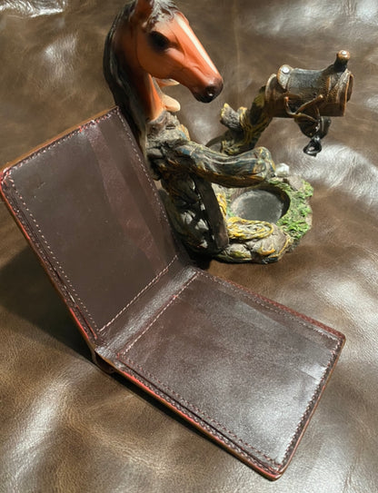 Half alligator skin  bifold wallet