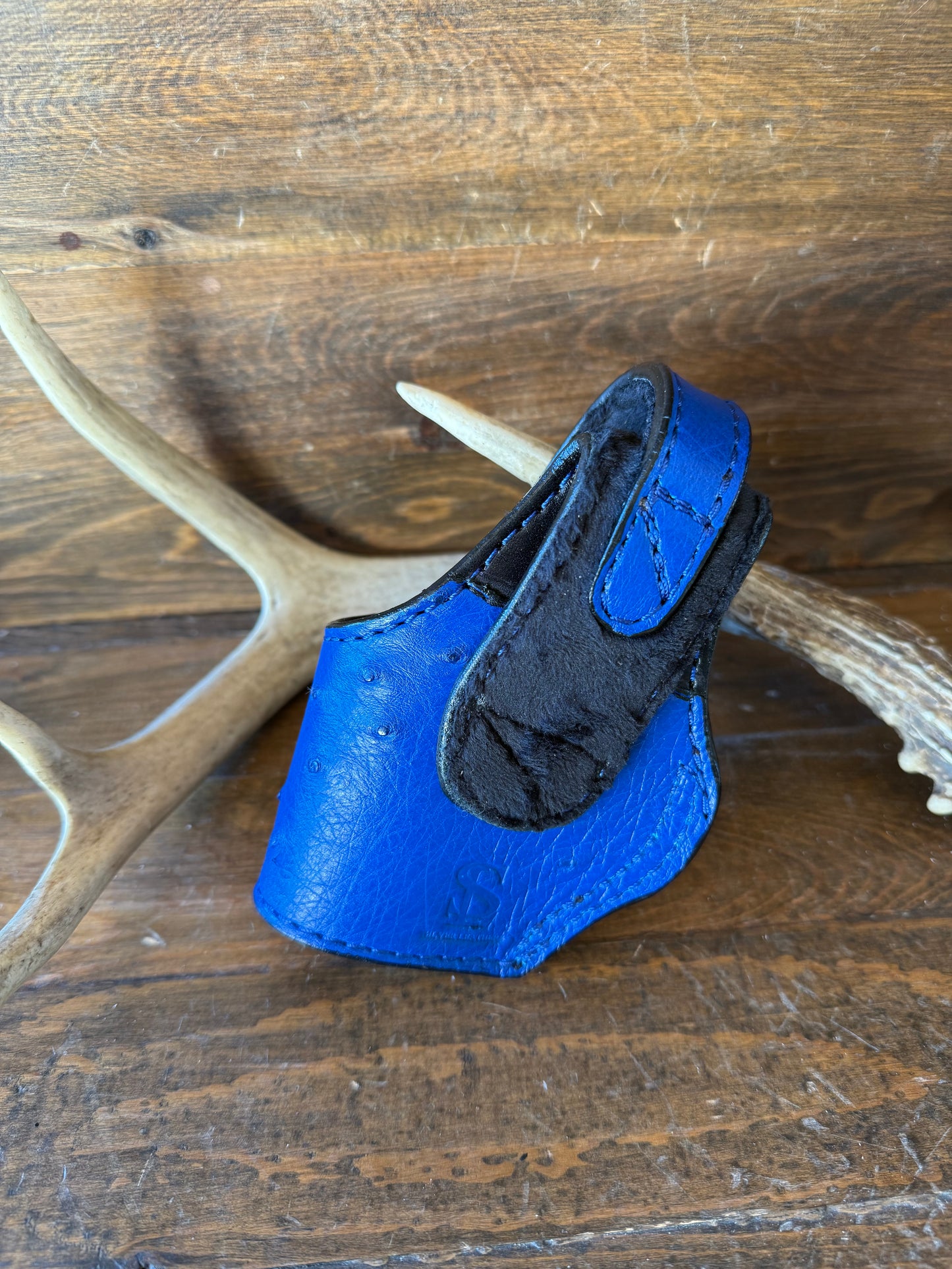 Royal Blue ostrich skin compact holster (1911)