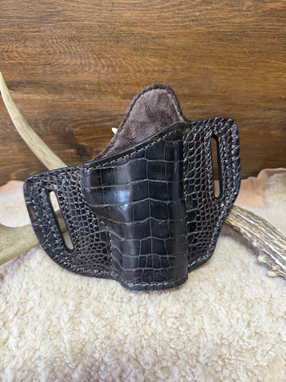 Chocolate brown Alligator belly Luxury holster ( 1911 )