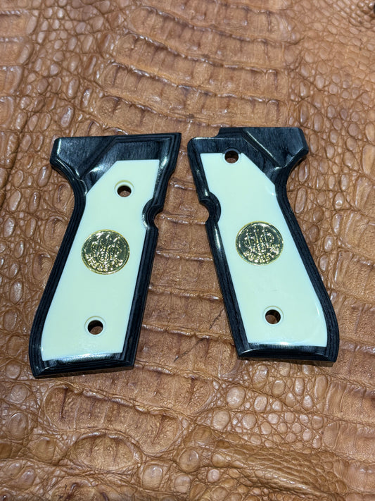 Bonded ivory color Beretta grips