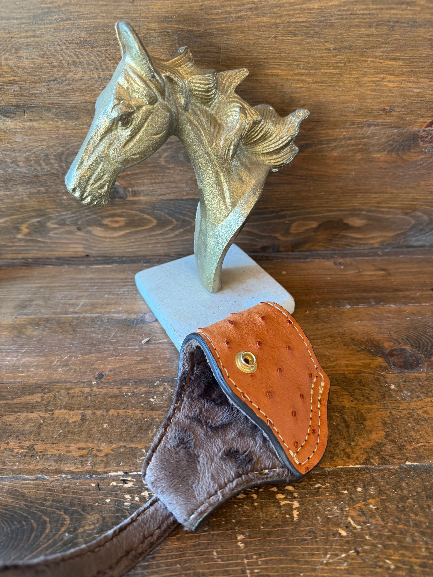 Conac/Gold ostrich skin compact holster ( 1911 )