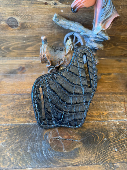 Black Crocodile knife sheath