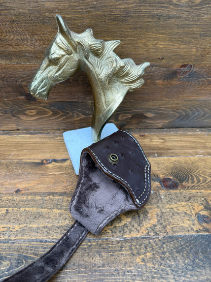 Nicotine brown ostrich compact holster (1911)