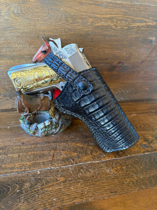 Black/red Crocodile full holster (1911) 5”