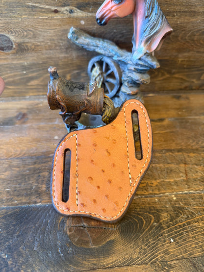 Conac ostrich skin knife sheath