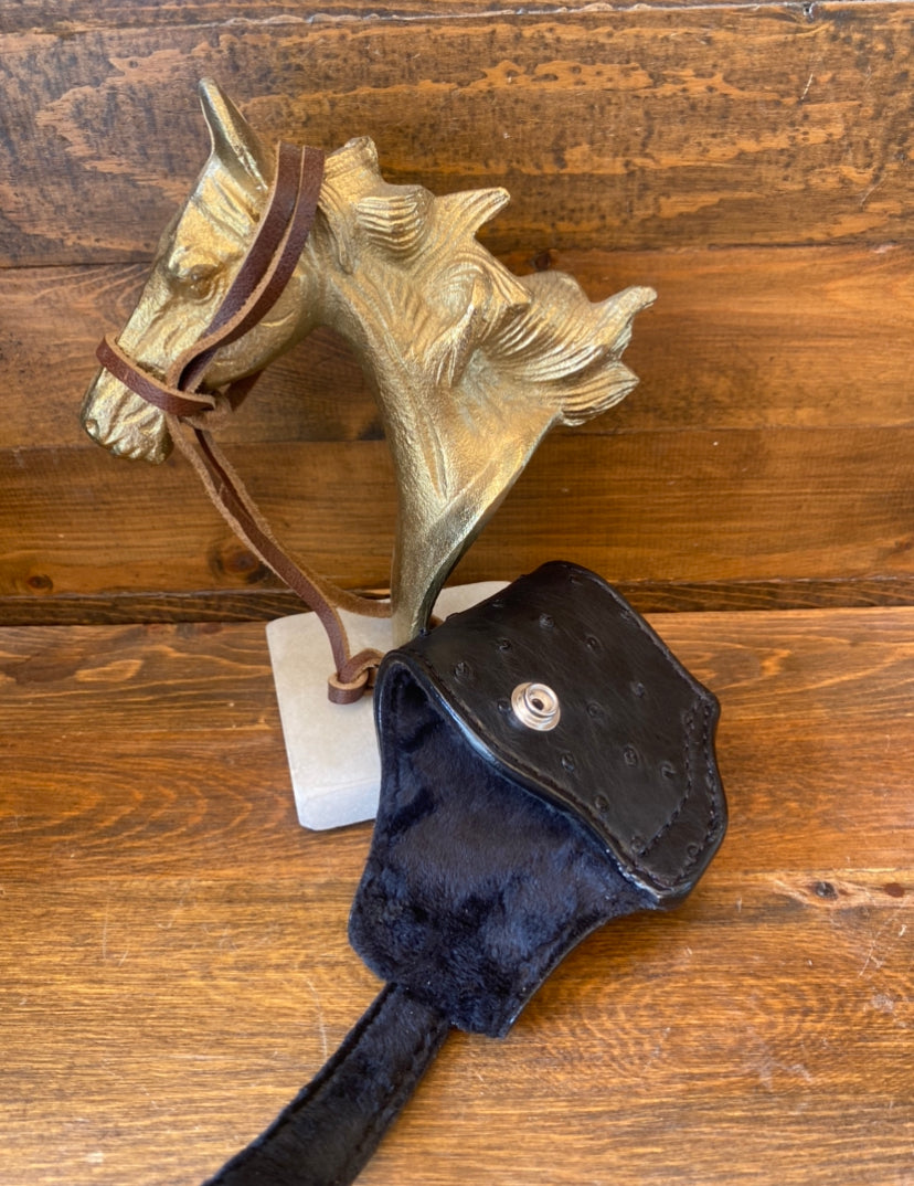 Black ostrich compact holster (1911)