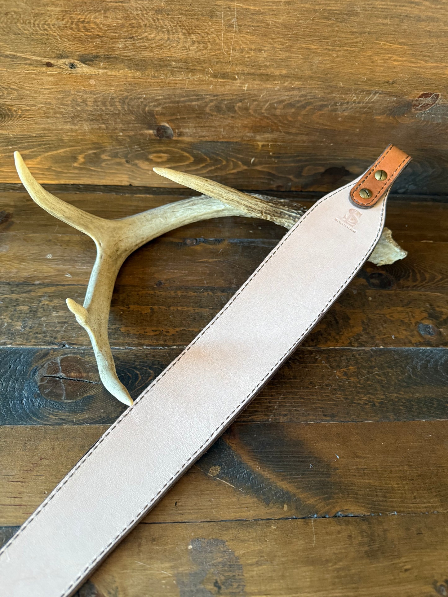 Brown ostrich skin rifle sling