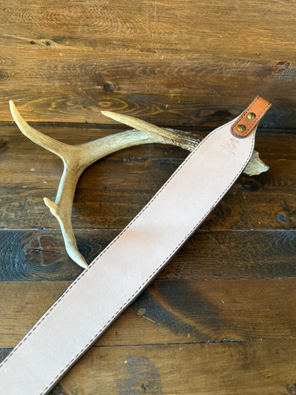 Brown ostrich skin rifle sling