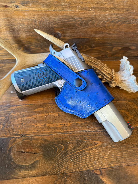 Royal Blue ostrich skin compact holster (1911)