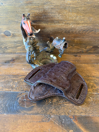 Dark brown ostrich skin holster (1911)