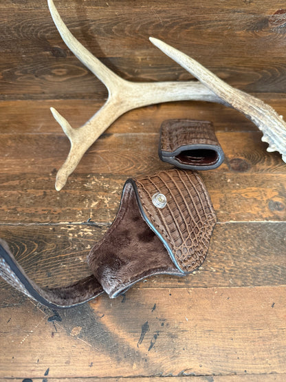 Brown crocodile compact luxury  holster set ( 1911 )
