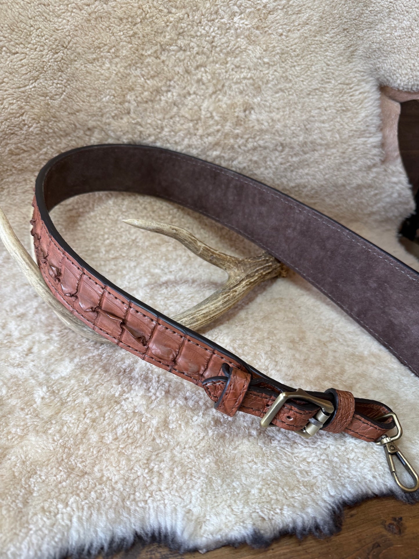 Conac Crocodile/caiman Hornback skin luxury rifle sling.