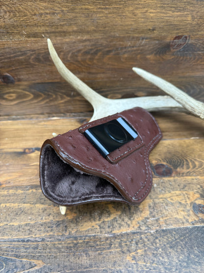 Dark brown ostrich skin IWB holster (1911)